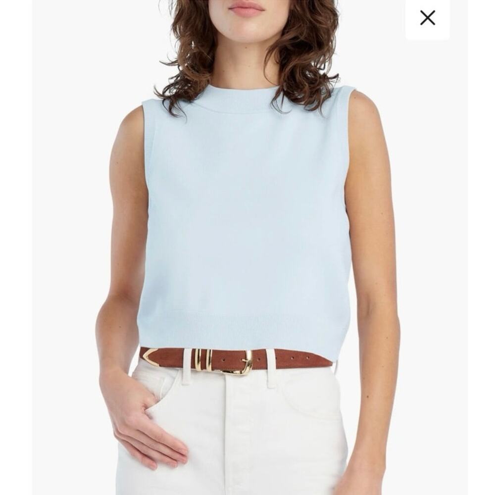 NWOT Favorite Daughter The Cecilia Sweater Tank in Sky Blue SZ L